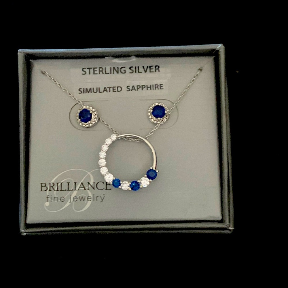 Sterling Silver Necklace & Earring Set